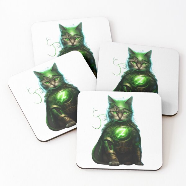 Item preview, Cat green latern superhero  designed and sold by Paintandgo.