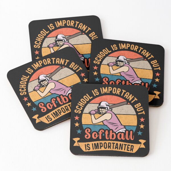 Item preview, School is Important but Softball is Importanter I Throw like a Girl Softball Humor Apparel designed and sold by grinta2021.