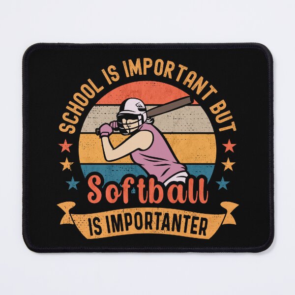 Item preview, School is Important but Softball is Importanter I Throw like a Girl Softball Humor Apparel designed and sold by grinta2021.