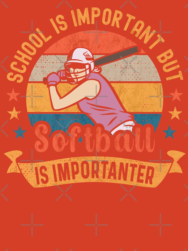 School is Important but Baseball is Importanter Pitcher Vintage Baseball  Humor Apparel Kids T-Shirt for Sale by grinta2021
