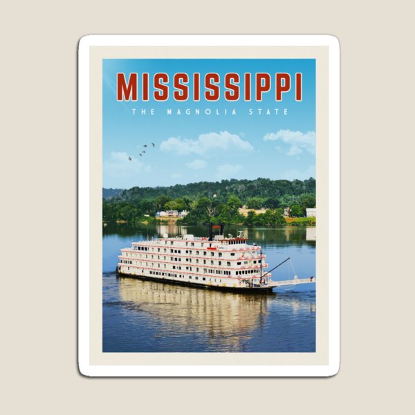 Item preview, Mississippi Vintage Travel Poster designed and sold by Vintaprints-co.