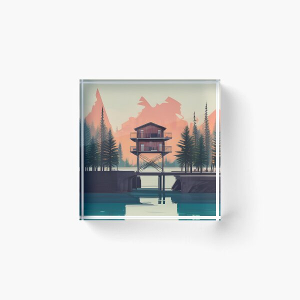 Item preview, Find the Perfect Minimalist House and Lake Print for Your Personal Style and Taste designed and sold by supeart.