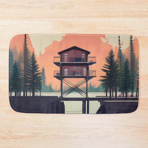 Item preview, Find the Perfect Minimalist House and Lake Print for Your Personal Style and Taste designed and sold by supeart.
