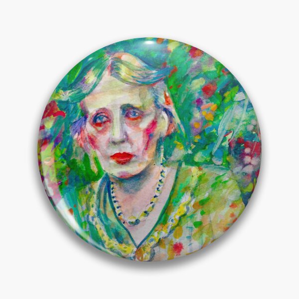 Item preview, VIRGINIA WOOLF in the garden - watercolor portrait designed and sold by lautir.