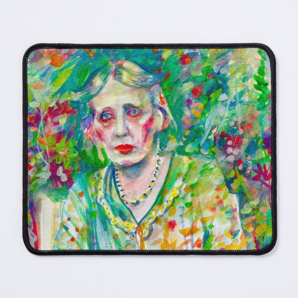 Item preview, VIRGINIA WOOLF in the garden - watercolor portrait designed and sold by lautir.