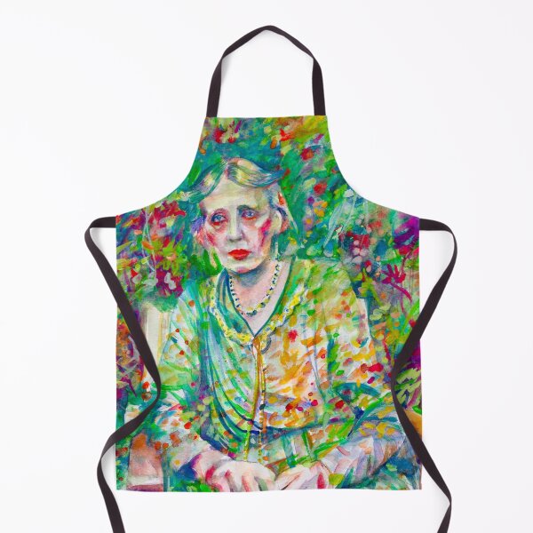 Item preview, VIRGINIA WOOLF in the garden - watercolor portrait designed and sold by lautir.
