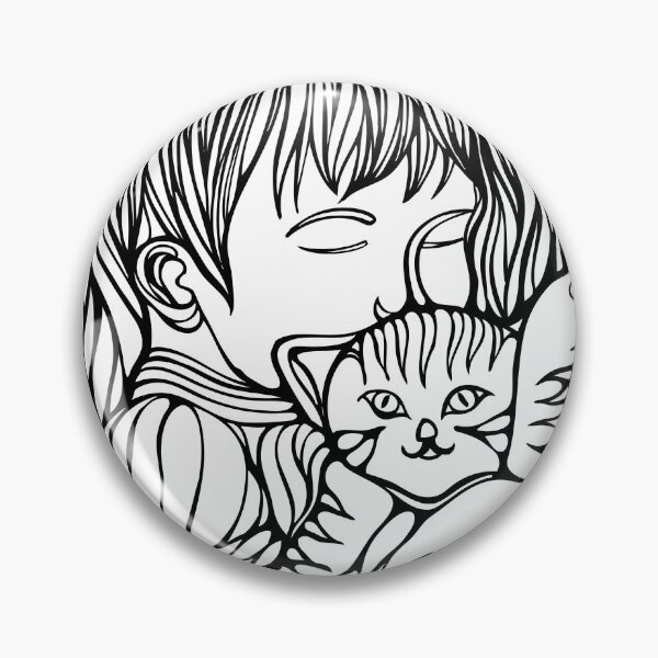 Item preview, Little boy and his cat designed and sold by Riocloud.
