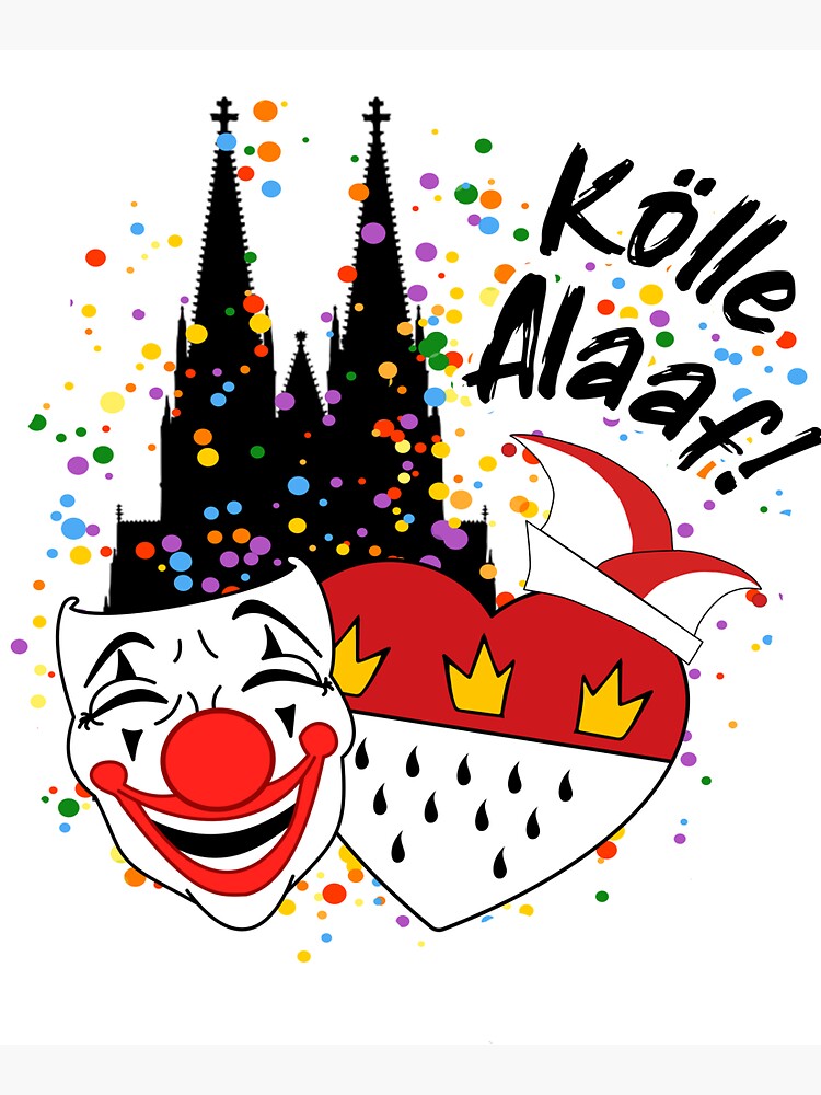 Stofftasche mit Karneval Kostüm Kölle Alaaf Clown Wappen Dom Köln von  Shirt-Expert