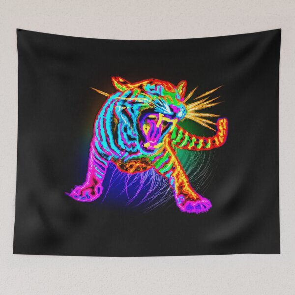 Item preview, fierce tiger attack - digital designed and sold by Jaroslav Hubert.
