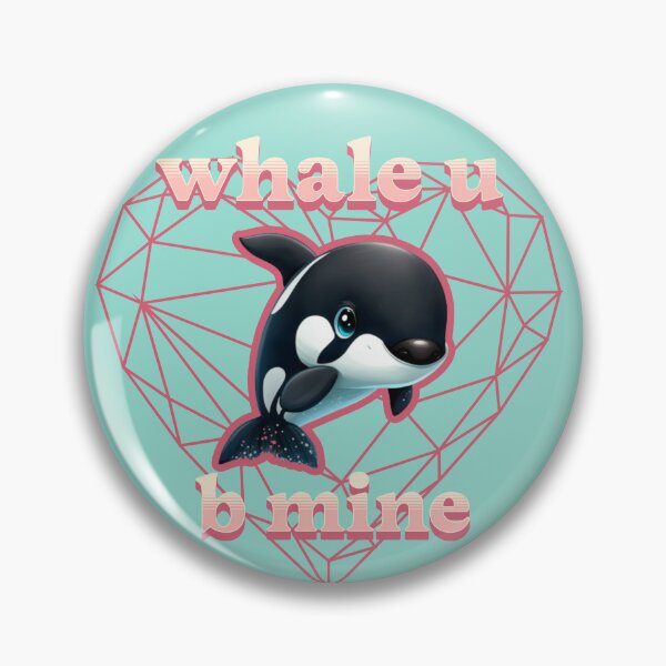 Item preview, Whale u b mine Orca Valentine's Day  designed and sold by SilverAndGolden.