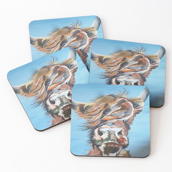 Item preview, fluffy cow standing in the wind designed and sold by MaudPolly.