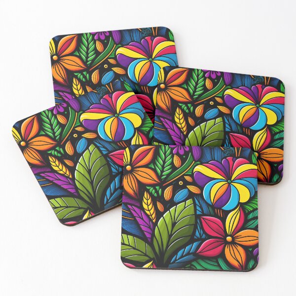Item preview, Colourful bold tropical flower pattern #5 designed and sold by Christolamber.