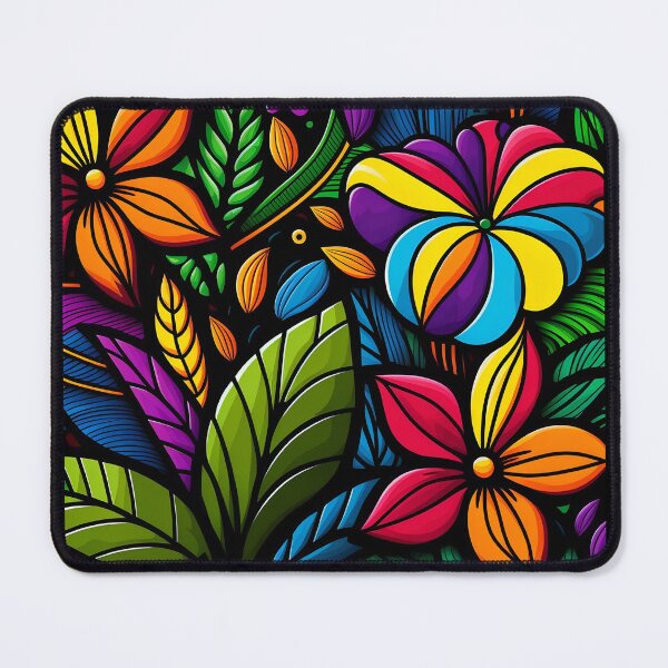 Item preview, Colourful bold tropical flower pattern #5 designed and sold by Christolamber.