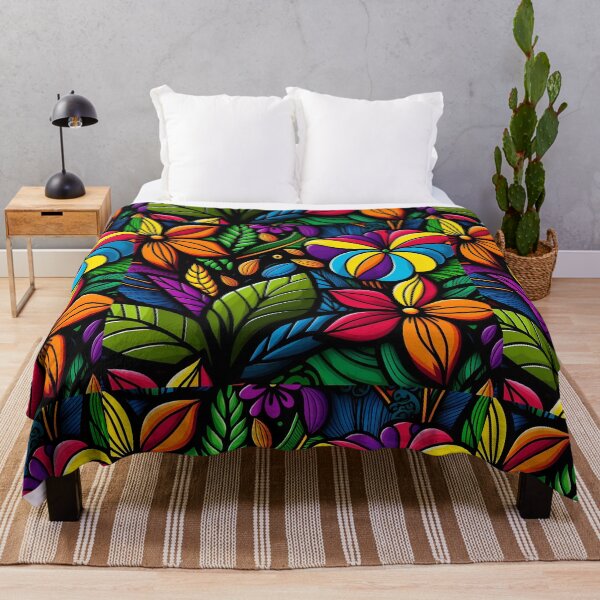 Item preview, Colourful bold tropical flower pattern #5 designed and sold by Christolamber.