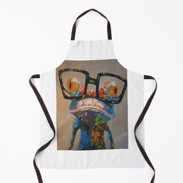 Item preview, colorful frog with glasses designed and sold by MaudPolly.