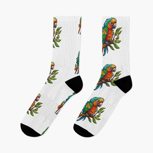 Item preview, Vibrant parrot on a twig designed and sold by Dise37.