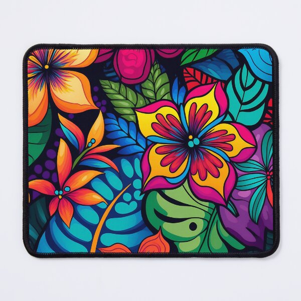 Item preview, Colourful bold tropical flower pattern #6 designed and sold by Christolamber.