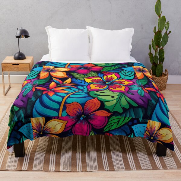 Item preview, Colourful bold tropical flower pattern #6 designed and sold by Christolamber.