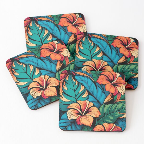 Item preview, Colourful bold tropical flower pattern #7 designed and sold by Christolamber.
