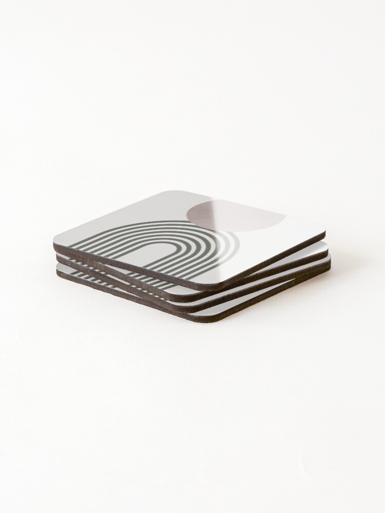Thumbnail 4 of 5, Coasters (Set of 4), Boho artwork Minimal design designed and sold by RaspberryEM.