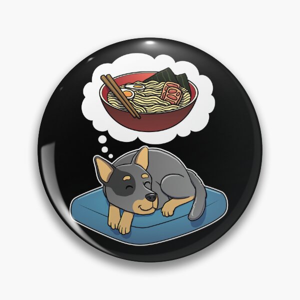 Item preview, Australian Cattle Dog dreaming about Ramen Noodles designed and sold by DoggieDelights.