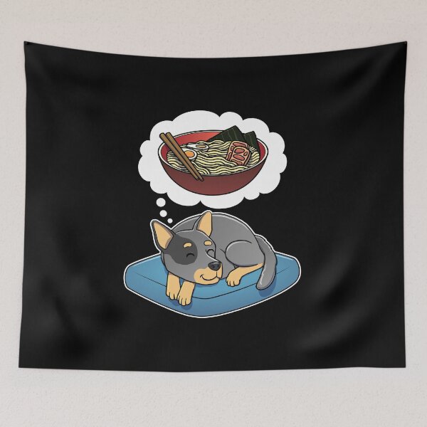 Item preview, Australian Cattle Dog dreaming about Ramen Noodles designed and sold by DoggieDelights.