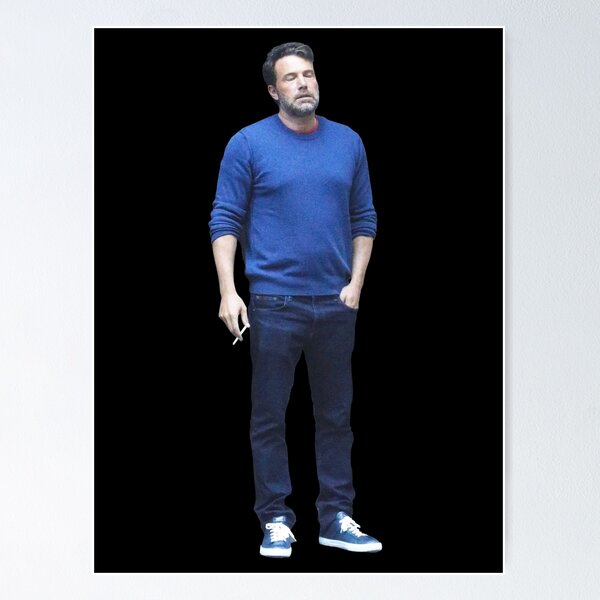 "Ben Affleck Smoking Meme" Poster for Sale by hotshotsdesign Redbubble