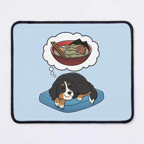 Artikelvorschau, Bernese Mountain Dog dreaming about Ramen Noodles entworfen und verkauft von DoggieDelights.