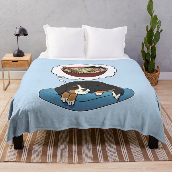 Artikelvorschau, Bernese Mountain Dog dreaming about Ramen Noodles entworfen und verkauft von DoggieDelights.