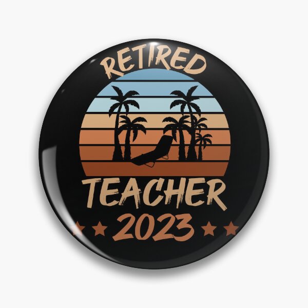 Item preview, retired teacher retro sunset design designed and sold by Adam-the-maker.