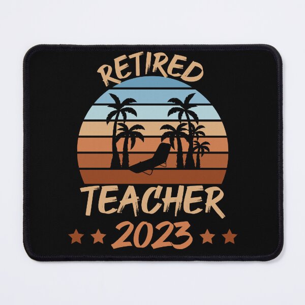 Item preview, retired teacher retro sunset design designed and sold by Adam-the-maker.