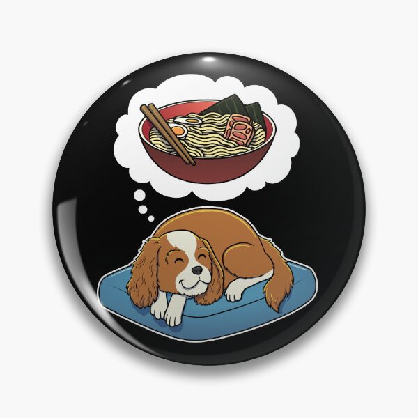 Artikelvorschau, Cavalier King Charles Spaniel dreaming about Ramen Noodles entworfen und verkauft von DoggieDelights.