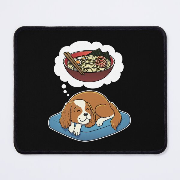 Item preview, Cavalier King Charles Spaniel dreaming about Ramen Noodles designed and sold by DoggieDelights.
