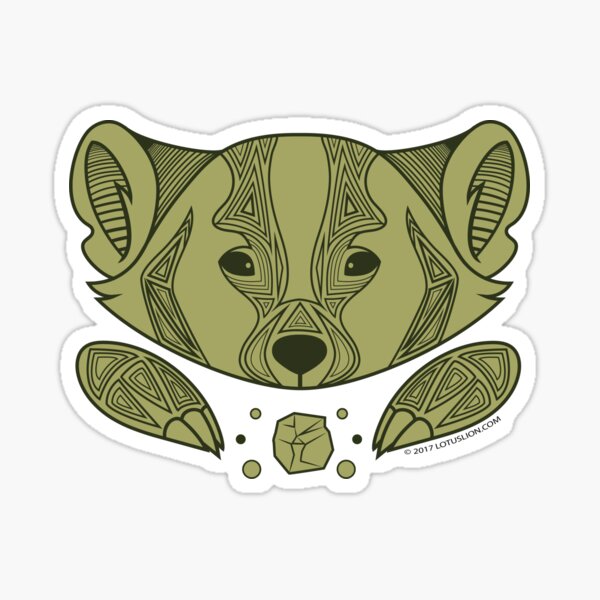 Of the Wood: Badger Sticker