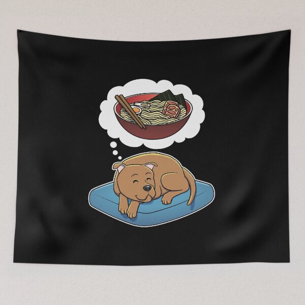 Artikelvorschau, Staffordshire Bull Terrier dreaming about Ramen Noodles entworfen und verkauft von DoggieDelights.