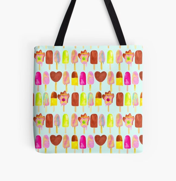 Aussie Ice Creams - Blue All Over Print Tote Bag