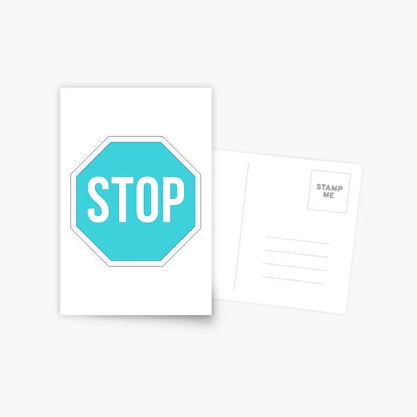 Item preview, STOP sign in blue version designed and sold by PatiDesigner.