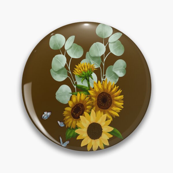Item preview, Sunflowers and Eucalyptus,eucalyptus art,eucalyptus painting,botanical illustration, designed and sold by Tamas Das.