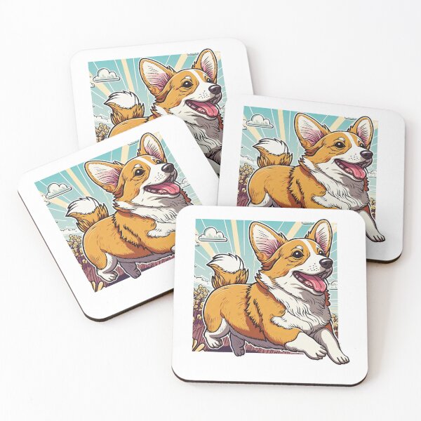 Item preview, Cute happy Corgi running in a field designed and sold by Dise37.