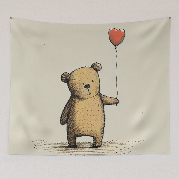 Item preview, Teddy Bear Holding a heart designed and sold by kamionari.