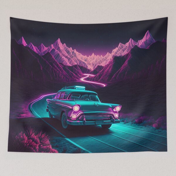 Item preview, Vaporwave Retro Neon Drive designed and sold by ArtAT.