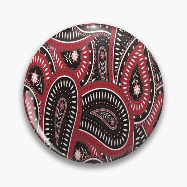 Item preview, Red Black Paisley Flower Pattern,Floral paisley pattern,simple paisley pattern, designed and sold by Tamas Das.