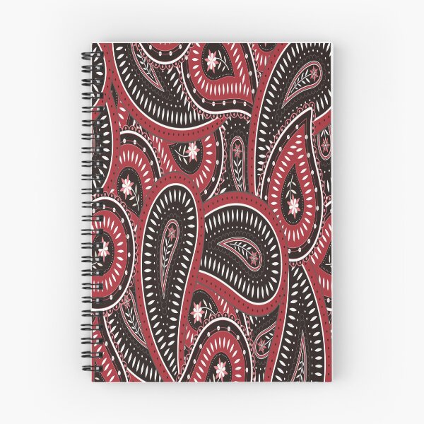Item preview, Red Black Paisley Flower Pattern,Floral paisley pattern,simple paisley pattern, designed and sold by Tamas Das.