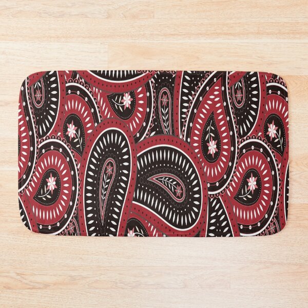Item preview, Red Black Paisley Flower Pattern,Floral paisley pattern,simple paisley pattern, designed and sold by Tamas Das.