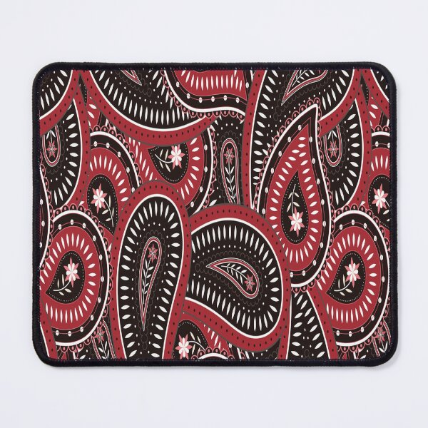 Item preview, Red Black Paisley Flower Pattern,Floral paisley pattern,simple paisley pattern, designed and sold by Tamas Das.