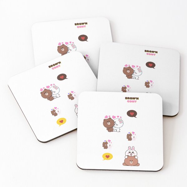 Item preview, Line friend Brown and Cony cute couple design  designed and sold by SilverRubis.