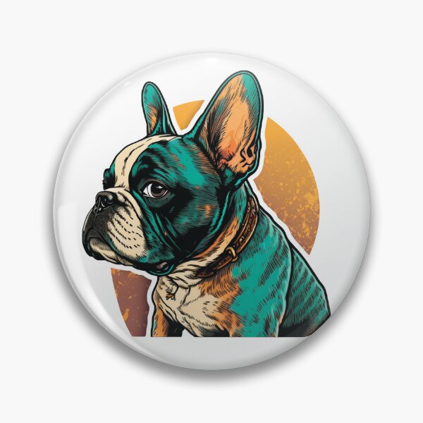 Item preview, French bulldog vibrant illustration designed and sold by Dise37.
