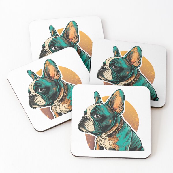 Item preview, French bulldog vibrant illustration designed and sold by Dise37.