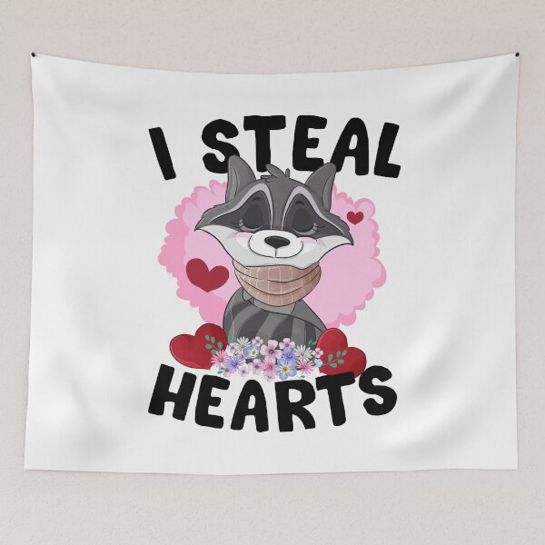 Item preview, Cute Raccoon Lover I love Raccoon Hearts Valentine designed and sold by iliasjeff.