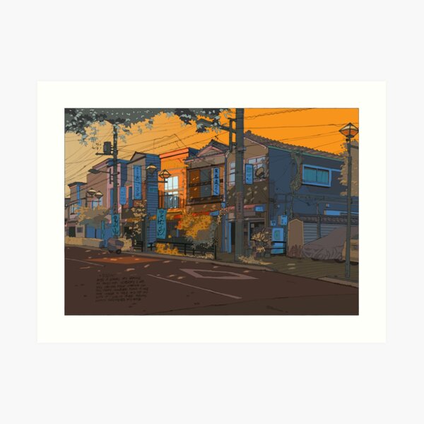 Yanesen Orange Art Print